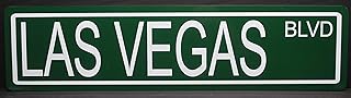 METAL STREET SIGN LAS VEGAS BLVD 6X24 CASINO GAMBLING BUFFET WAYNE NEWTON ELVIS POKER BLACKJACK SLOTS FLAMINGO BELLAGIO MGM HARD ROCK MIRAGE MAN CAVE BAR GARAGE SHOP HOME OFFICE RESTAURANT GIFT