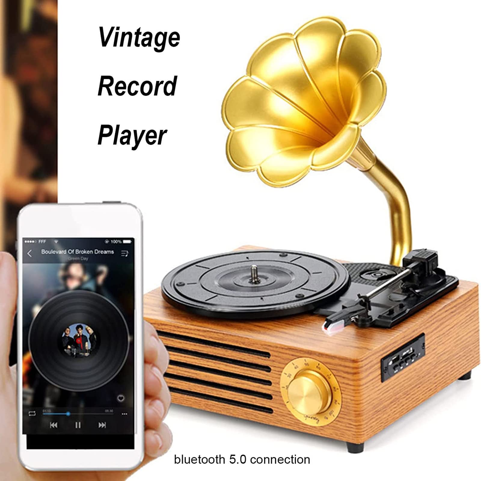 Lisciani Barbie Vinyl Player – Tocadiscos 3 Velocidades (33/45/78 Rpm) Con Altavoz, Entrada AUX, Bluetooth Y Diseño De Madera Rosa