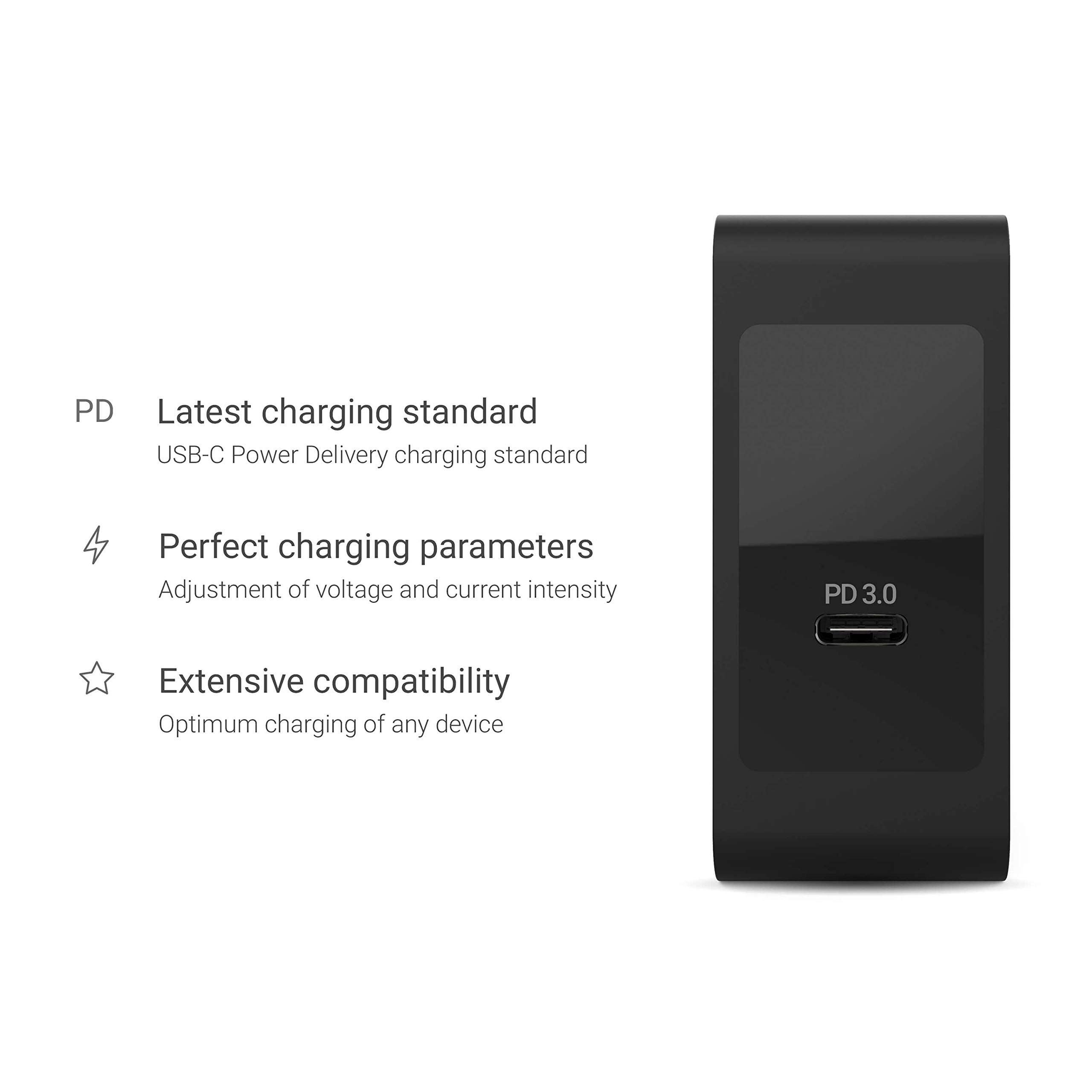 Green Cell 60 W c PD Caricabatterie USB con Cavo USB C Alimentatore di Rete per Apple MacBook PRO 13 A1706 A1708 A1989 (2016, 2017, 2018), ASUS Zenbook 3 Deluxe/S, HP Spectre 13/X360 13 e Altri