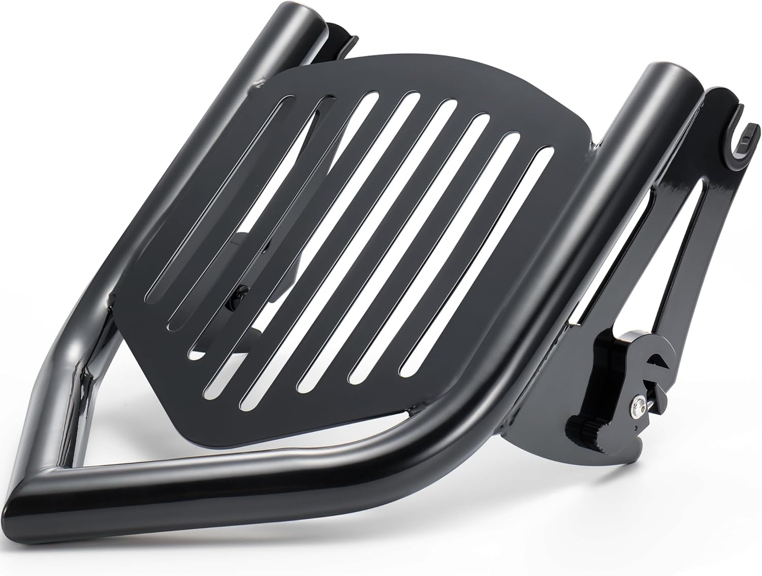MoKitDora Touring Luggage Rack Rear Grab Handles Bracket for 2009-Later Harley Road Glide Road King Street Glide Electra Glide, Black