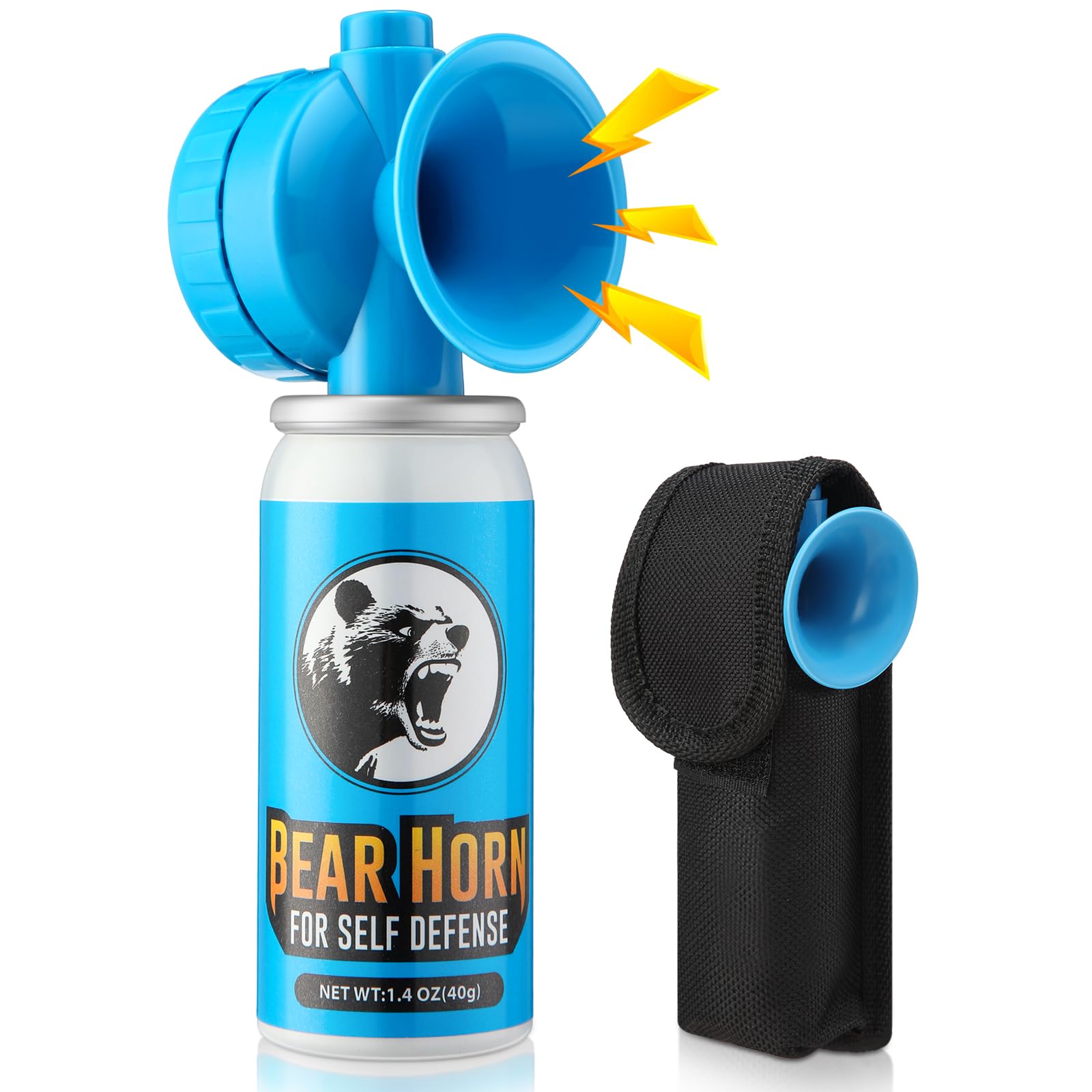 1.4oz Bear Horn Self Defense 123dB Loud Air Horn Audible up to 1/2 Mile Safety Air Horn for Wild Animals Bear Alarm for Hiking Climbing Camping and Outdoor Protection (1)