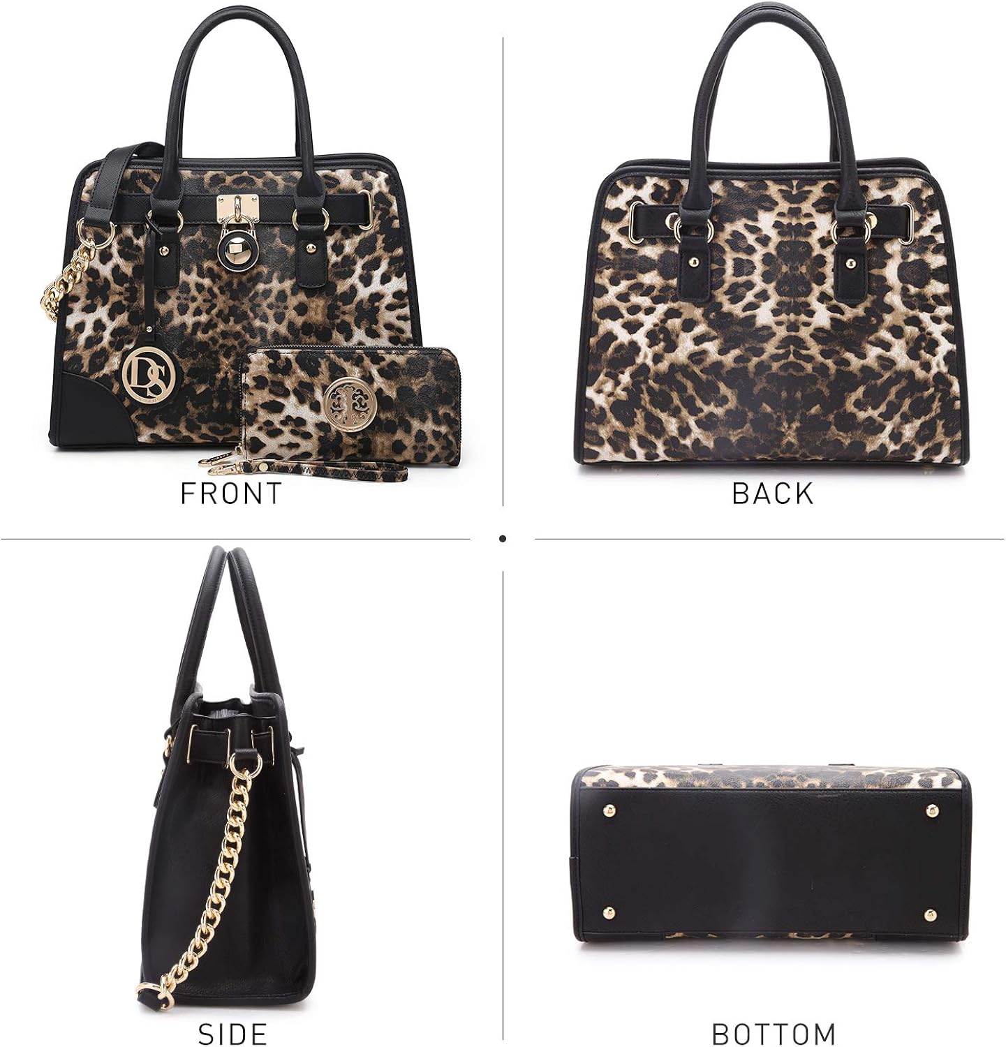 Miniatura 3 de Dasein - Bolso de mano para mujer con asa superior bolsa de hombro bolsa de trabajo 2 unidades