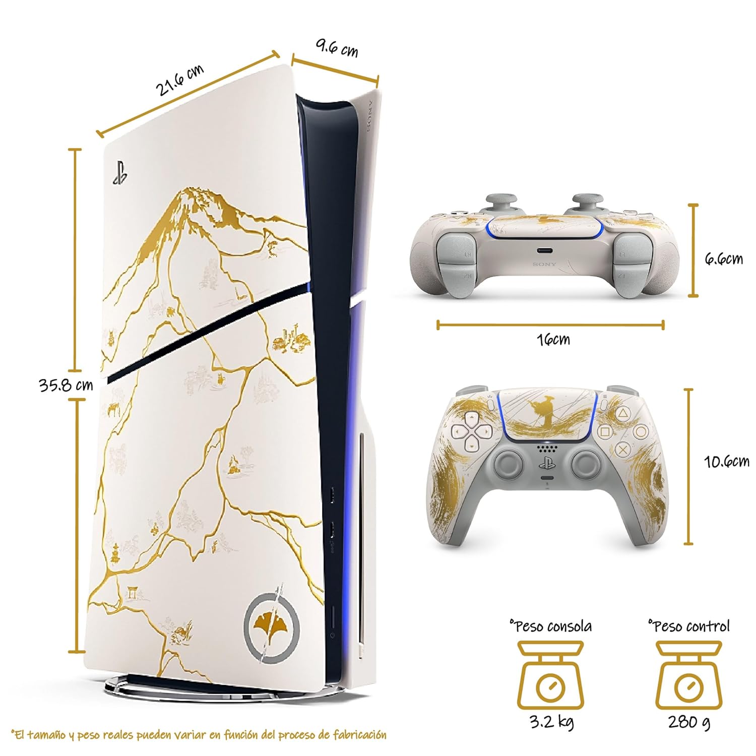 PlayStation®5 Console – Ghost of Yōtei Gold Limited Edition Bundle (slim)