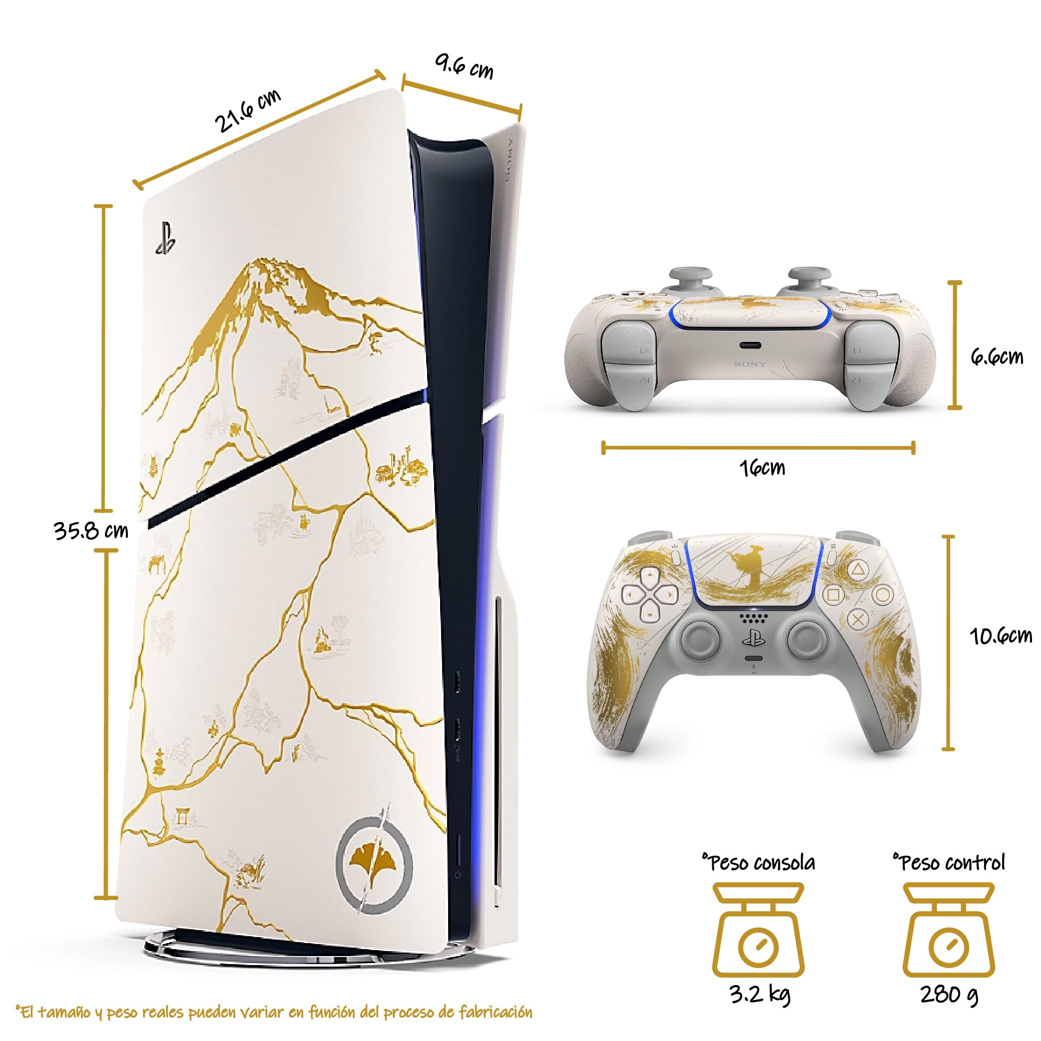 PlayStation®5 Digital Edition (slim): PlayStation®5 Console – Ghost of Yōtei Gold Limited Edition Bundle (slim)