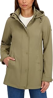 HFX womens Performance Softshell Jacket – Wind & Water-resistant Fleece Lined Transitional Coat, Hi-low Hem