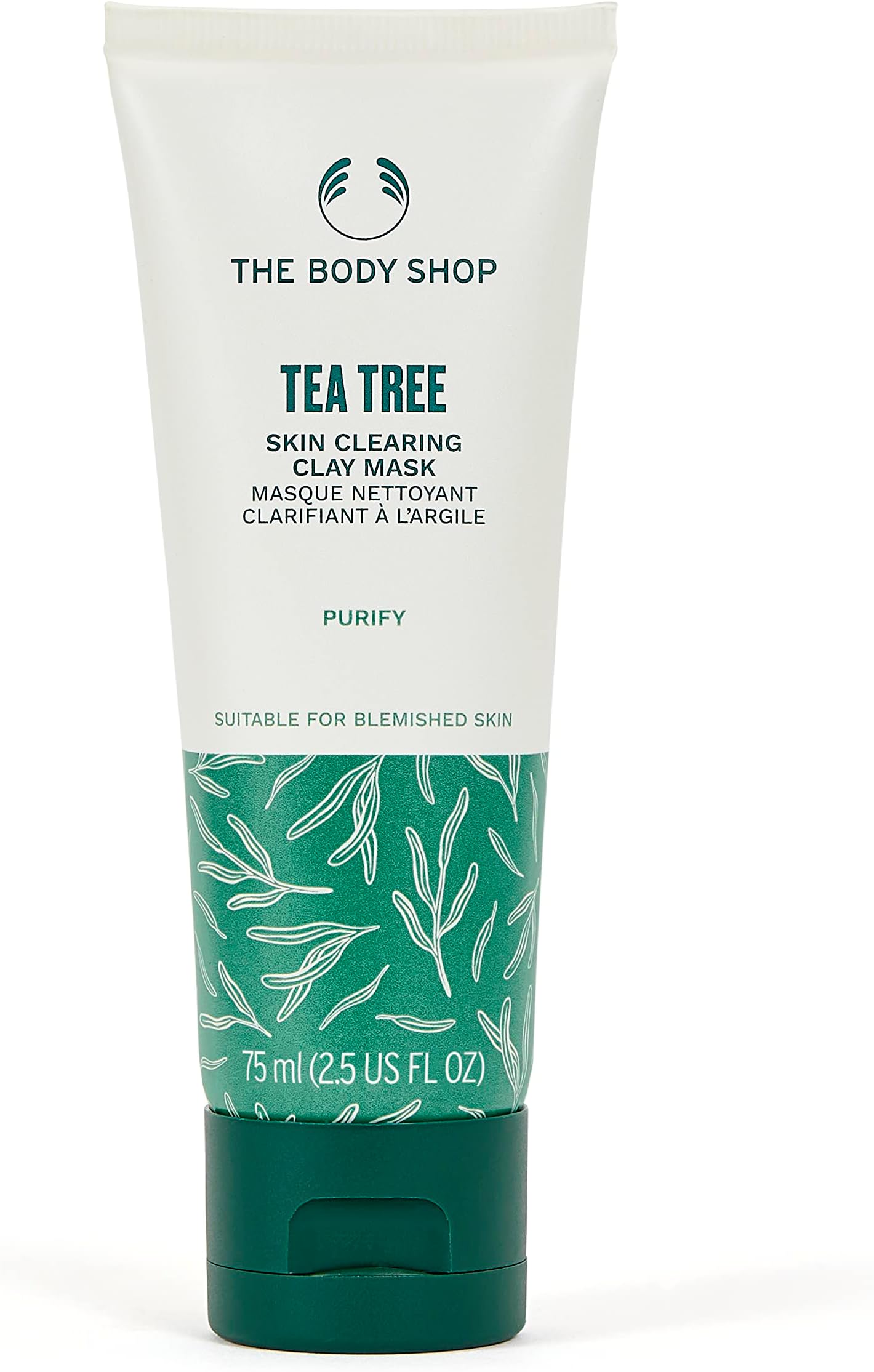 Skin Clearing Tea Tree Clay Mask - For Oil, Blemished Skin - Vegan,2.5 Fl Oz