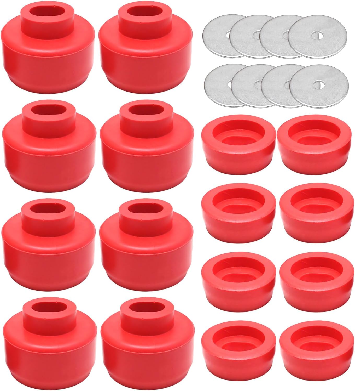 7-141 8 Pcs Body Mount Bushing, Replacement for Chevy Silverado 1500 2/4WD 1999-2014, Replacement for GMC Sierra 1500 2/4WD 1999-2014, 7-108