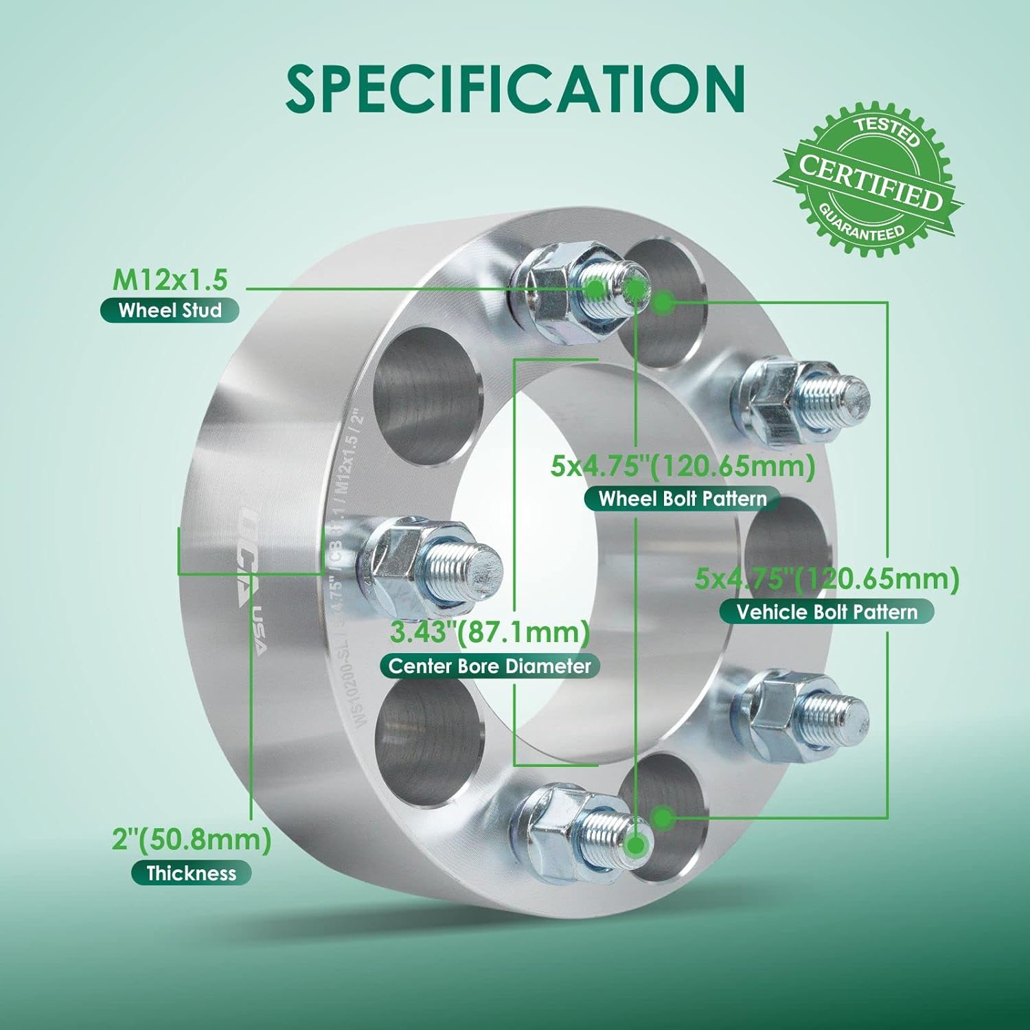 MOCA 4PCS 50.8mm Wheel Spacers 5x120.65 to 5x120.65mm Bolt Pattern 87.1mm Hub Bore fit 1979-1981 for Buick Riviera, 1983-2016 for Chevrolet, 2009 for Cadillac, 1983-2004 for GMC, 1968-2002 for Pontiac