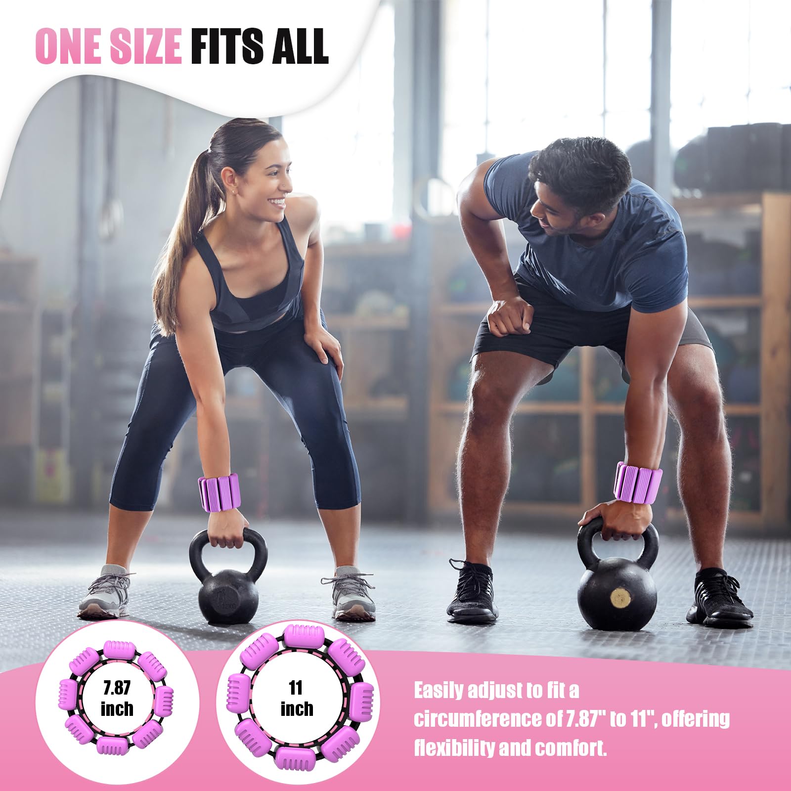Lot 2 Poids Poignets/Chevilles Réglables – 1 Kg Chacun – Yoga, Danse, Running, Fitness, Natation