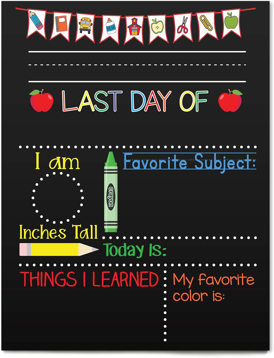 Bloom Owl First Day of School Chalkboard Sign - 11.5"x15" Reusable Back to School Photo Prop for Preschool, Kindergarten, and Beyond