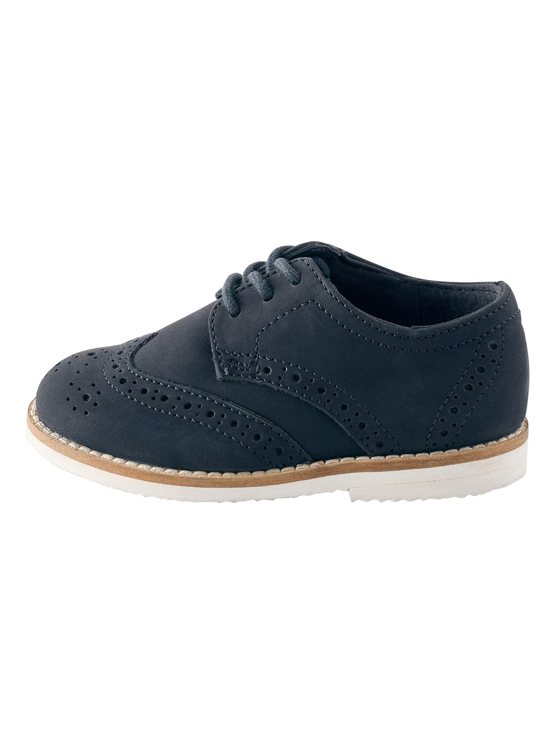 NEXT Budapester Schnürhalbschuhe Marineblau – Edler Lederlook