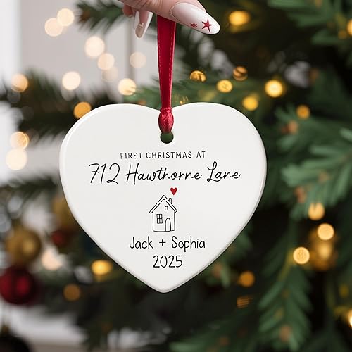 Personalized Our First Home 2025 Ornament, First Christmas in Our New Home 2025 Ornament, Housewarming Gifts for New Homeowners, Newlyweds, 25on127