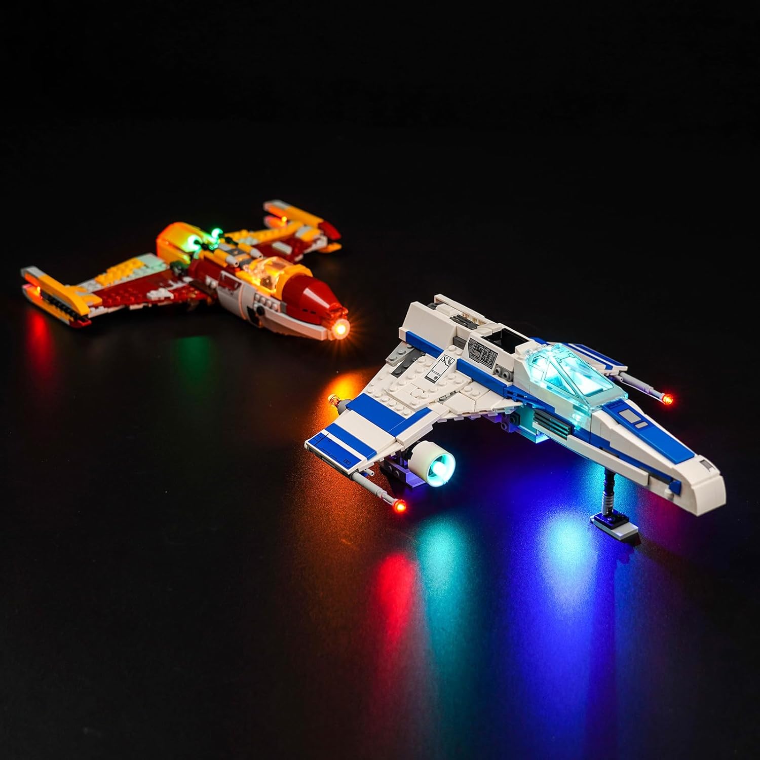 VONADO LED Light Kit for Lego New Republic E-Wing vs. Shin Hati’s Starfighter 75364, Creative Lighting Set Accessories Compatible with Lego 75364 for Fans (Lights Only, No Models)