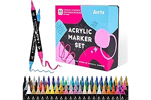 Artxx 64 Dual-Tip Premium Acrylic Marker Set: Unleash Your Inner Artist!