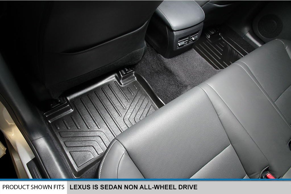 SMARTLINER Custom Fit Floor Mats 2nd Row Liner for 2014-2025 Lexus is - Image 2