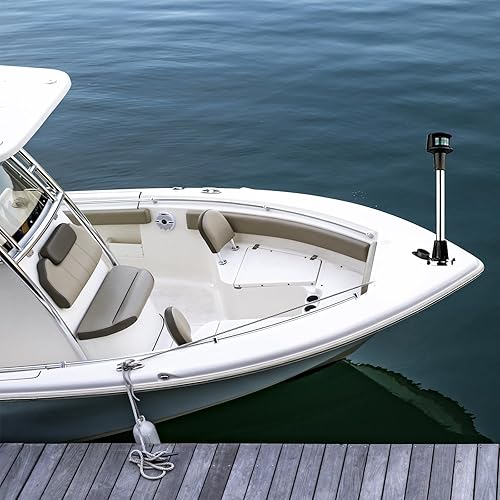 Miniatura 2 de Luz de arco LED Luces de navegación para barcos Rojo y Verde Poste de iluminación bicolor extraíble Enchufe Base de 12 pulgadas