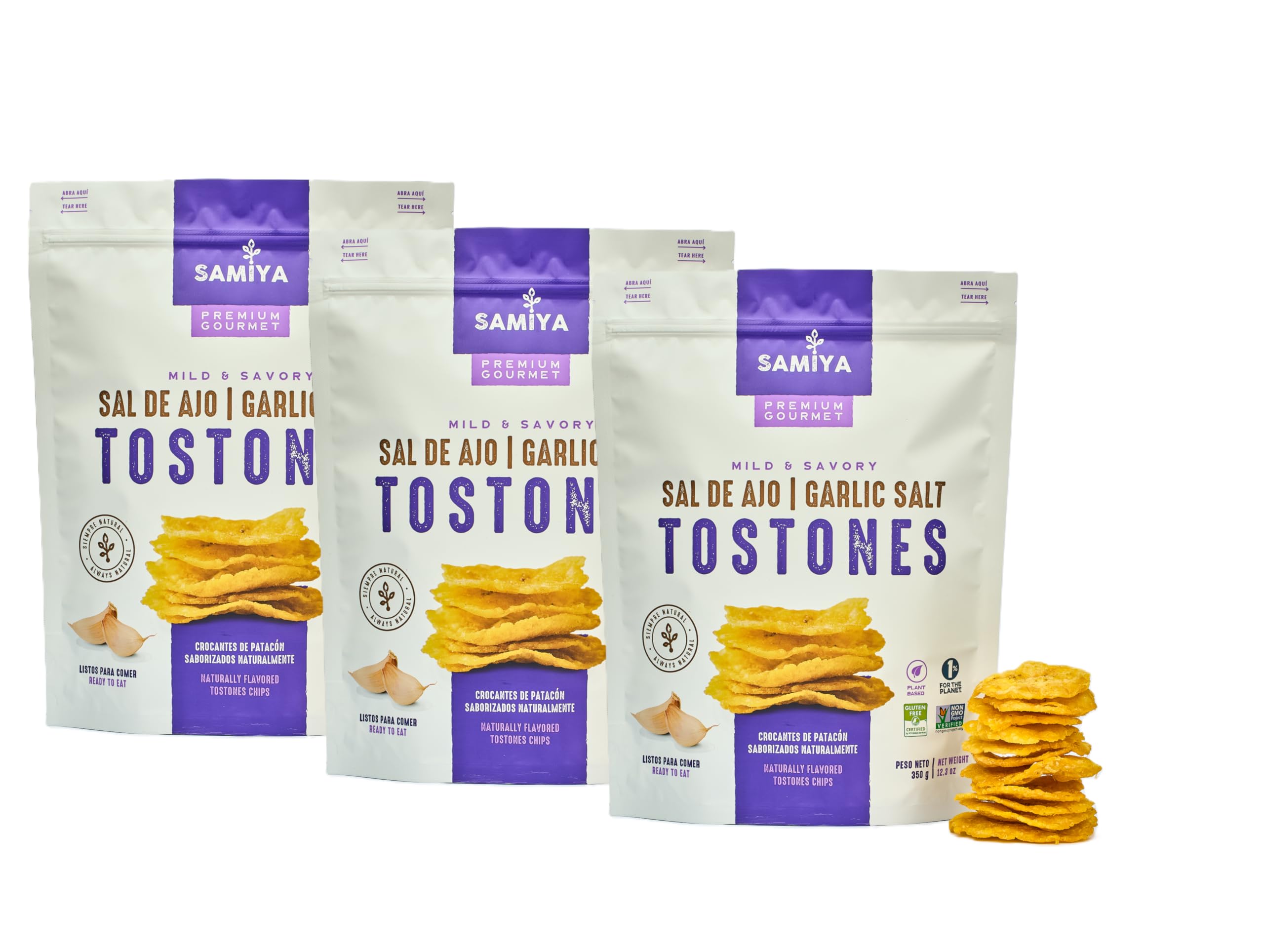 Amazon.com: Samiya Plantain Chips | Garlic Salt | Crunchy Tostones