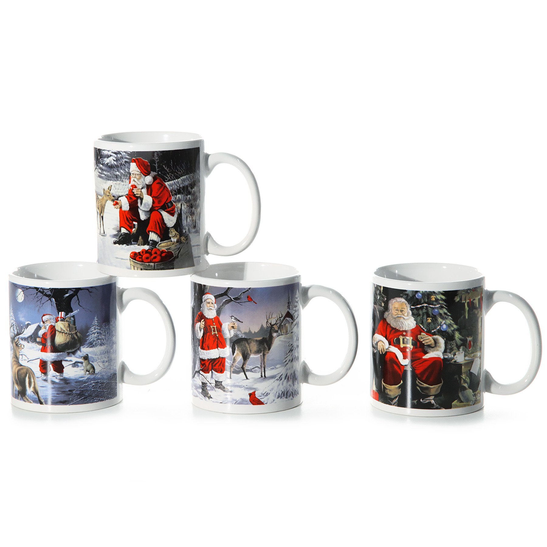 Annastore 36 x Weihnachtstassen Nostalgie aus Keramik | Glühweintassen - Weihnachtsbecher - Glühweinbecher