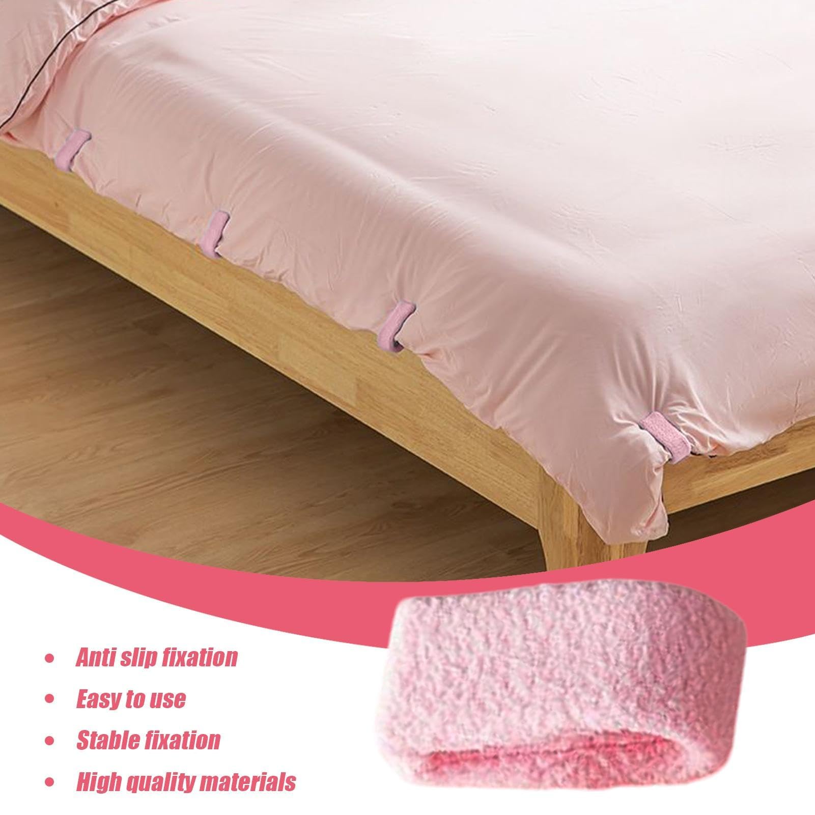 Bettlaken-Clips, Anti-Rutsch-Greifer für Tischdecken, 4 kompakte Halterungen, einfache Installation, rutschfeste Bettlakengreifer für Decken und Sofabezüge