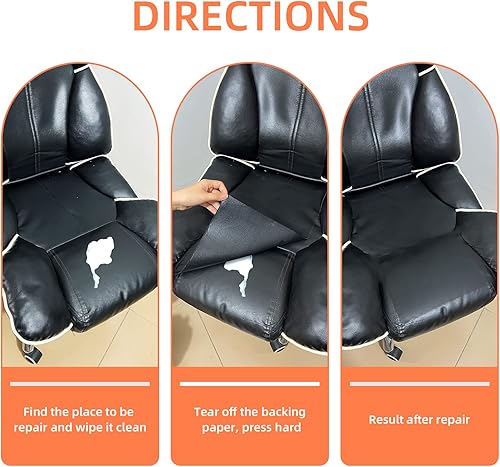 Miniatura 8 de Parche de reparación de cuero de 4 x 78.7 pulgadas, cinta de reparación autoadhesiva para muebles, sofás, asientos de automóvil, sillas, bolsos,