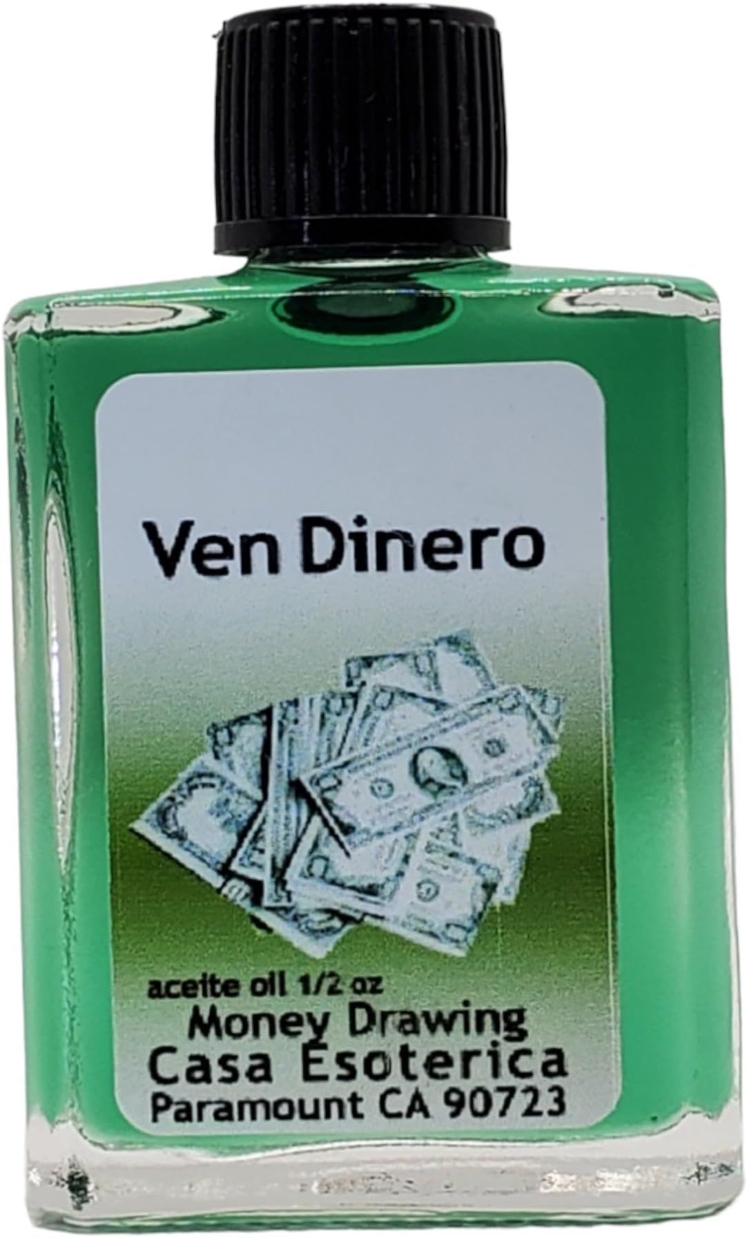 Money Drawing Oil (Ven Dinero Aceite) Spiritual Anointing Oil by CASA ESOTERICA - 0.5 FL OZ (1 Pack)