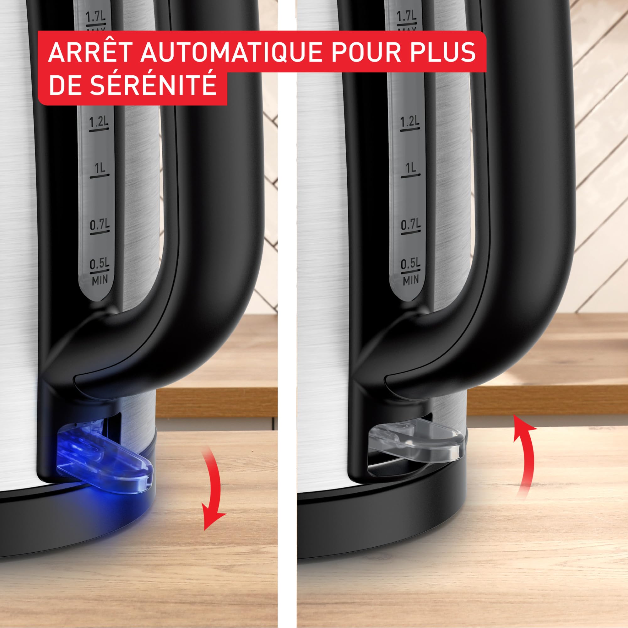 Tefal Bouilloire inox 1,7L 2200W Arrêt automatique KI1R0DE0