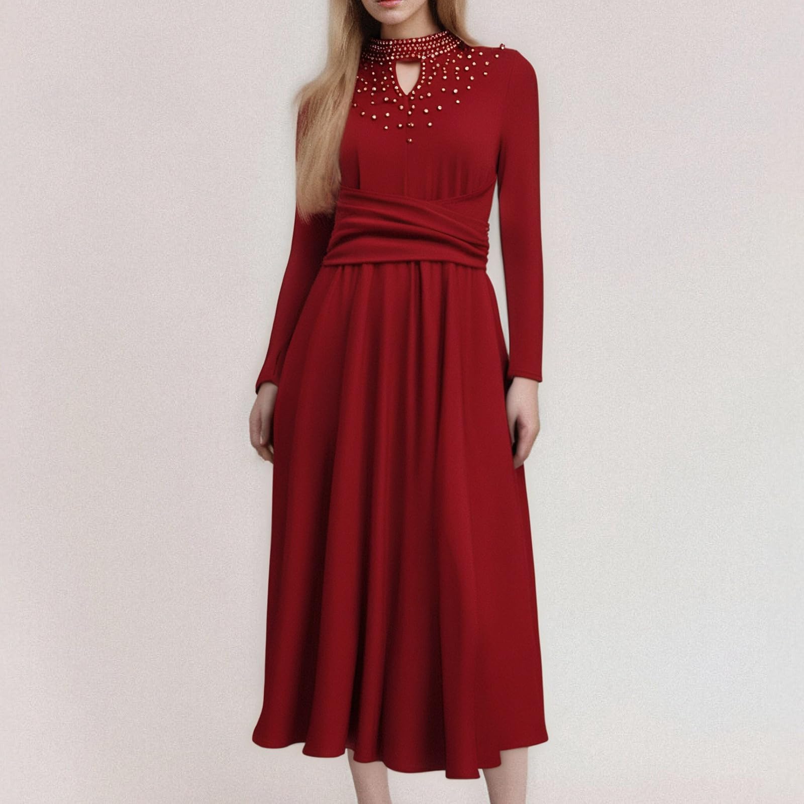 Vestido Mujer Elegante Vestidos De Fiesta Trajes Nochevieja Ropa Primavera Elegantes Invierno Tallas Grandes Largos Invitada Boda Otoño Manga Larga