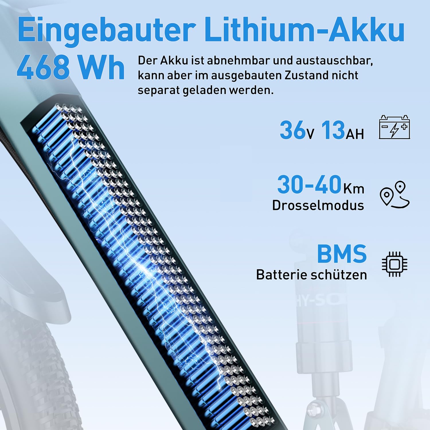Elegllde E-Bike 26" mit 21-Gang Schaltung 250W Motor 13Ah Akku Höchstgeschwindigkeit 25km/h Hochkohlenstoffstahlrahmen LCD Display City Elektrofahrrad