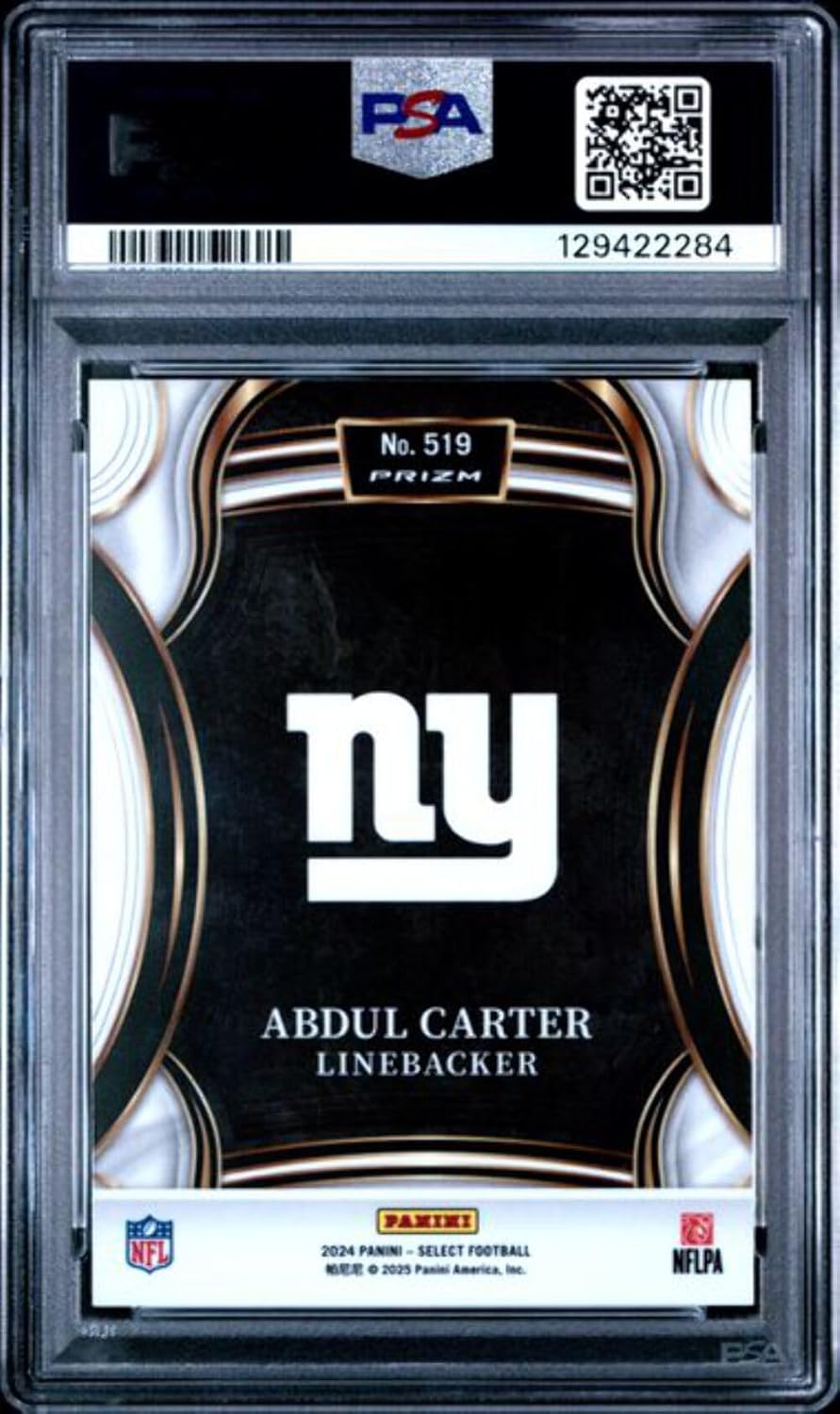 Graded 2024 Panini Select XRC Abdul Carter #519 Rookie RC Football Card PSA 10 Gem Mint