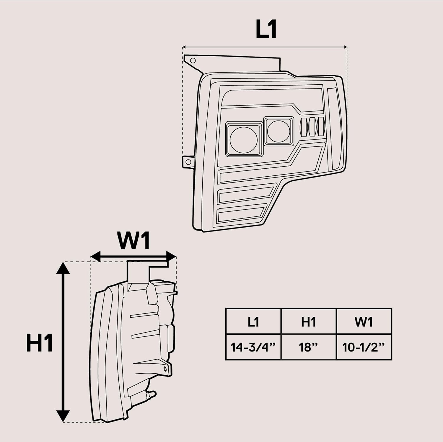 TRUE MODS Black Full LED Headlight Assembly Replacement for 2009-2014 Ford F150 Pickup Truck [DOT] White DRL & Amber Turn Signal Driver Passenger High Low Beam Projector Headlamp Bulb Housing