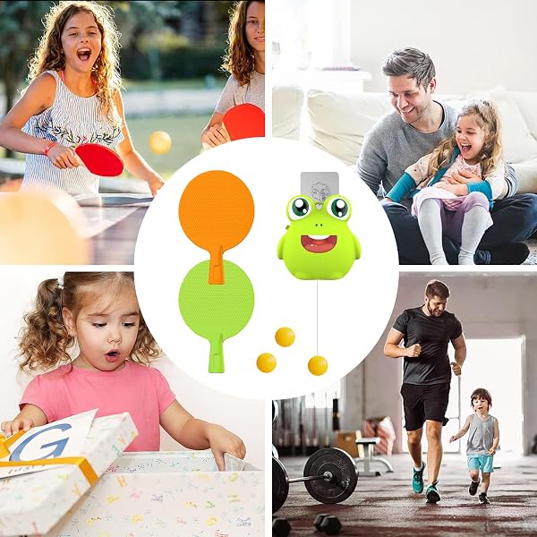 Pruojhw Gioco Di Pong Porta | Attrezzature Sportive Interattive Regolabile Portatile E Giocoso - Allenatore Tennis Da Tavolo | Per Casa Giardino Scuola Club Indoor Allenamento Gioco Stimolazione - 5