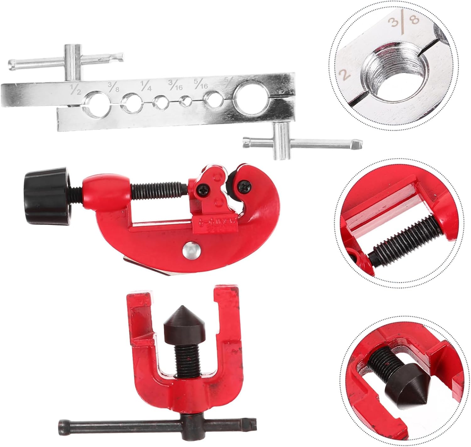 Ciieeo 1Set Flaring Tool Kit Multifunctional Expander for Refrigeration Durable Efficient Brake Line Flare Tool for Applications