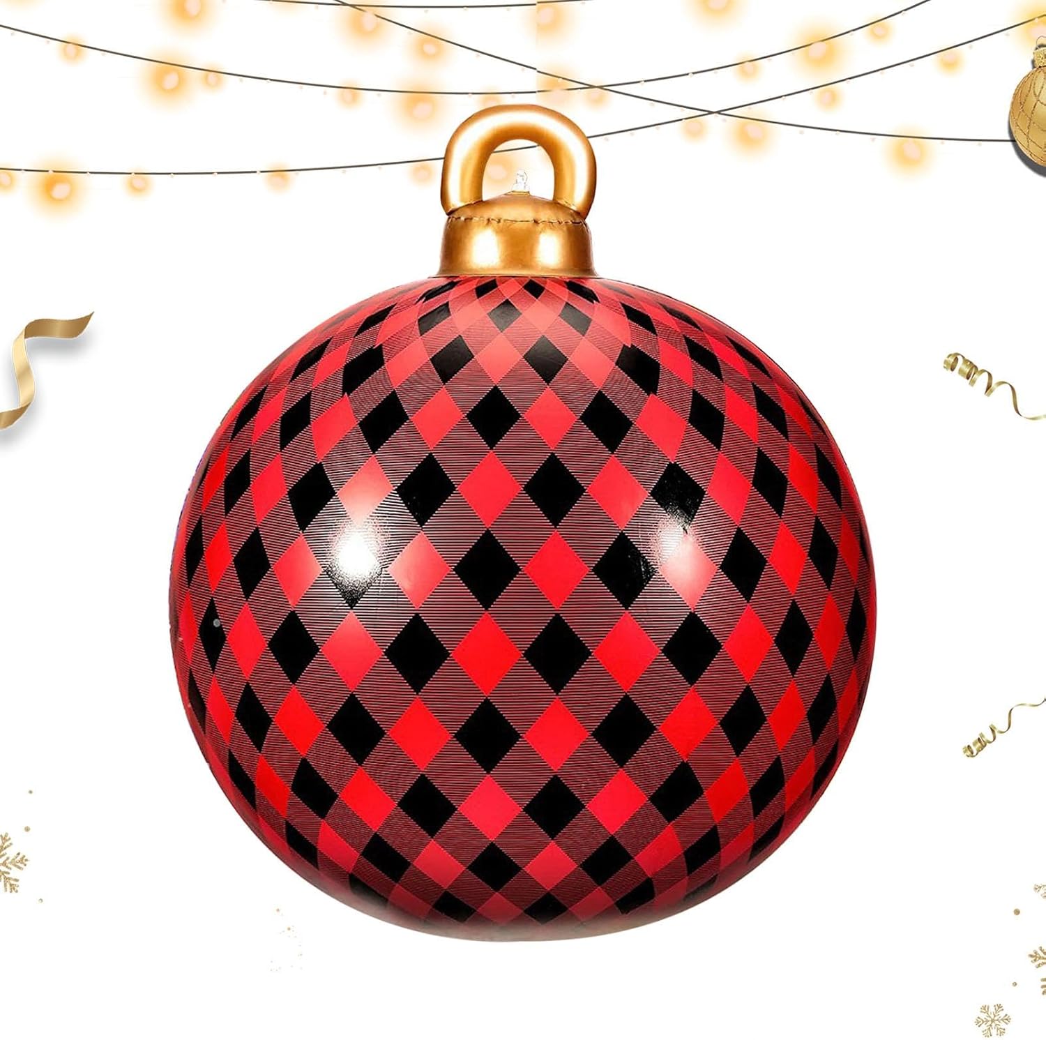 Inch Large PVC Ball Decorations Giant, Inflatable Ornaments for Christmas