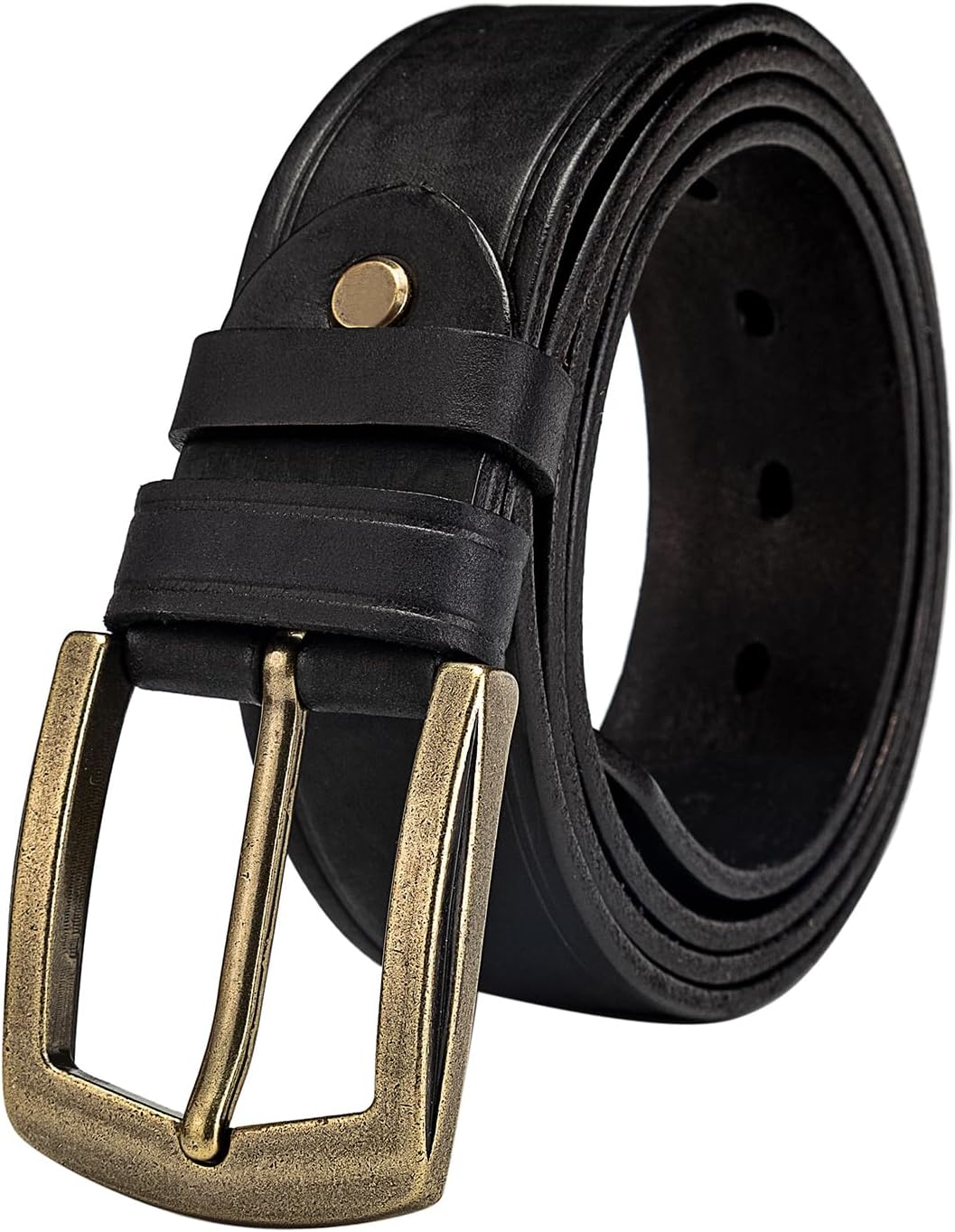 Luxury Full Grain Genuine Leather Belt Men Gift, 1.5" Wide Vintage Real Leather Western Cowboy Men's Belts