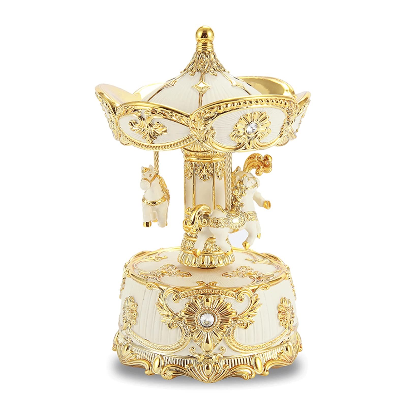 Carillon Musica Scatola Musica Box carosello Ragazza Bambino Creativo Compleanno Compleanno Regalo Regalo Fidanzata Regalo Scatola di Musica Dorata Carillon per Ragazze
