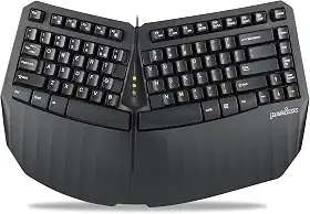 Perixx PERIBOARD-413B US, teclado dividido compacto ergonômico USB com fio - design TKL de 40 x 27,5 x 5,5 cm - preto - inglês dos EUA