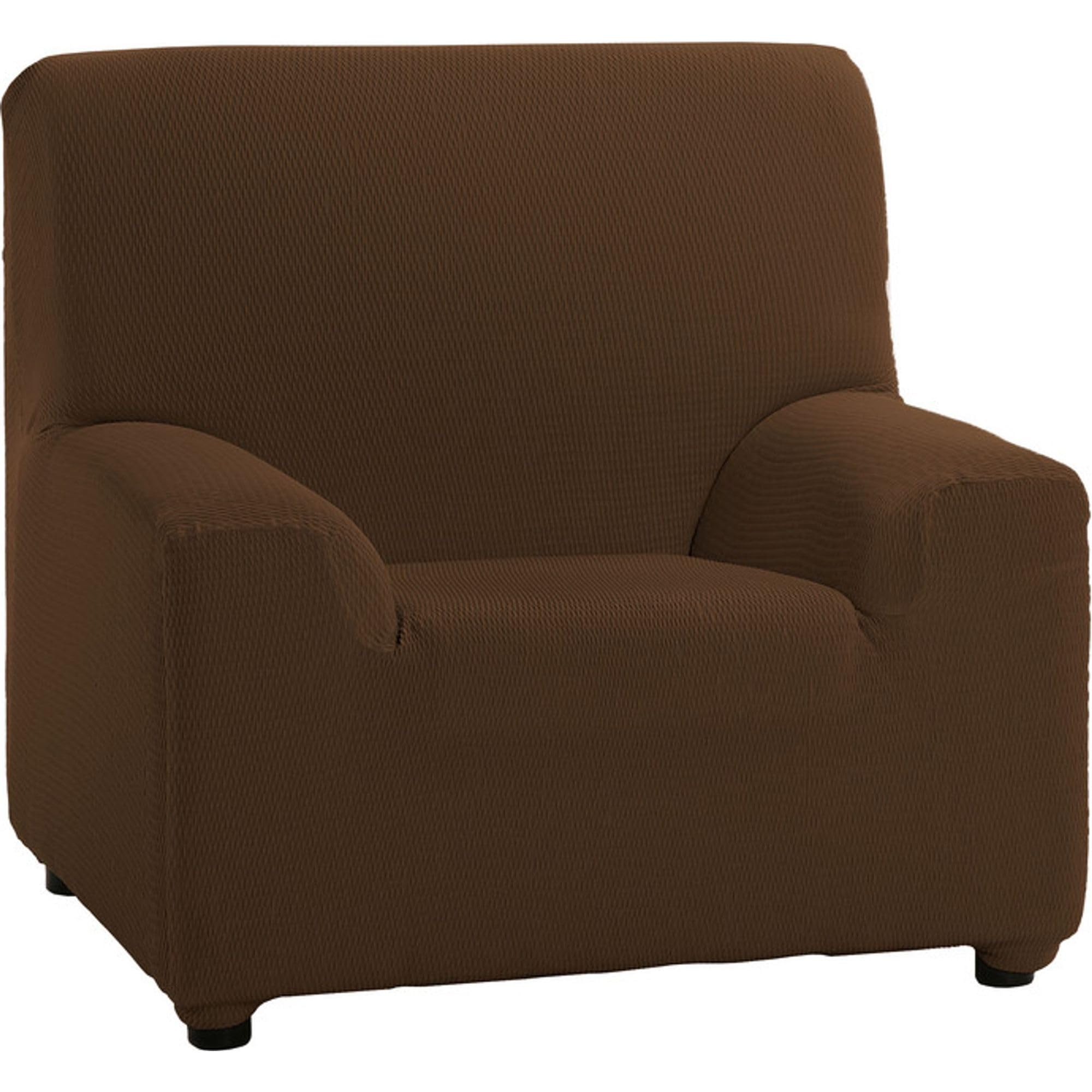 ECOMMERC3 Sofaüberwurf für 1 Sitzer - Farbe Braun - rutschfest und super verstellbar, 100% Made in Spain