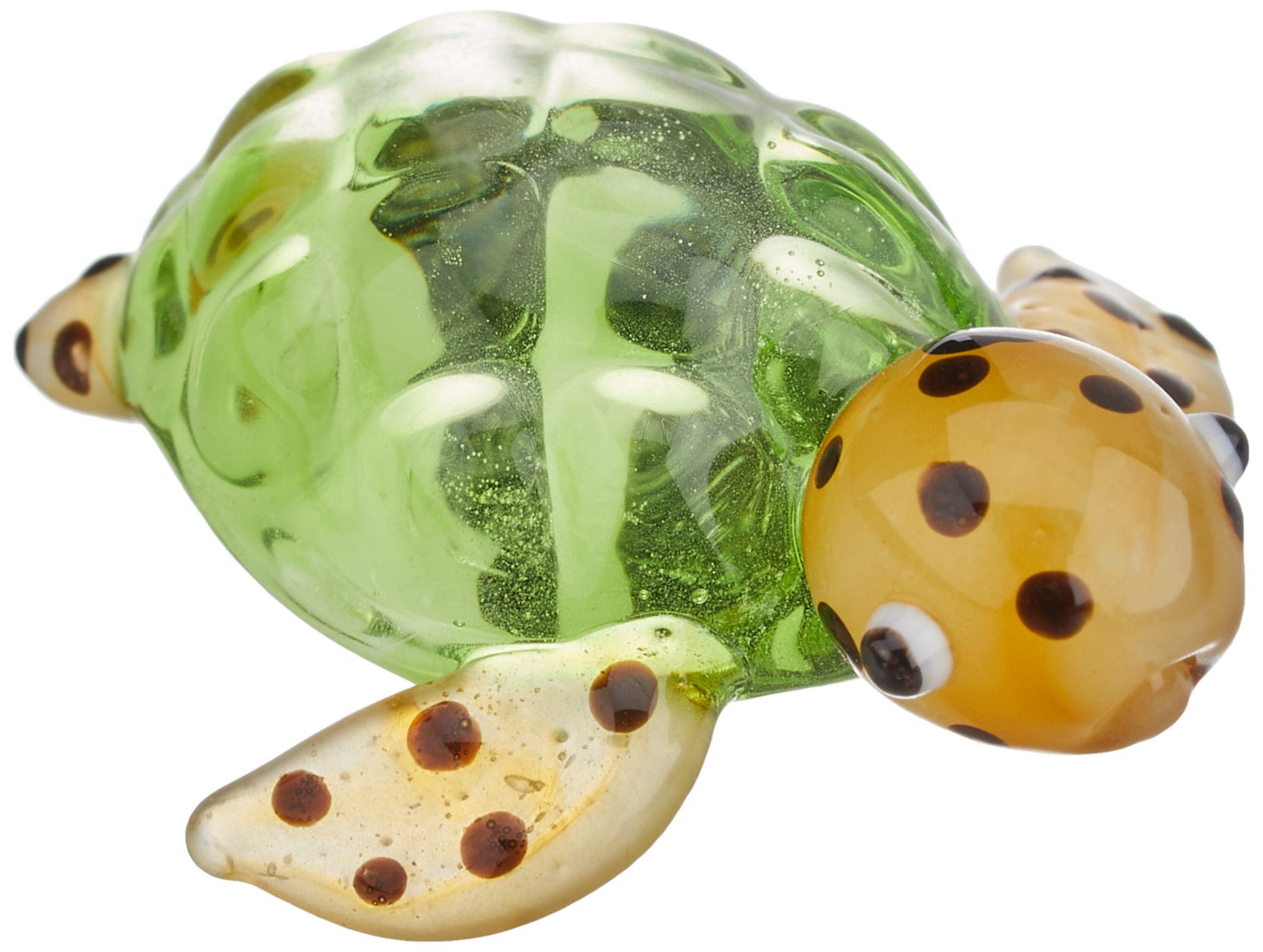 Amazon.co.jp: かわいらしい ガラス細工 ウミガメ 小 グリーン