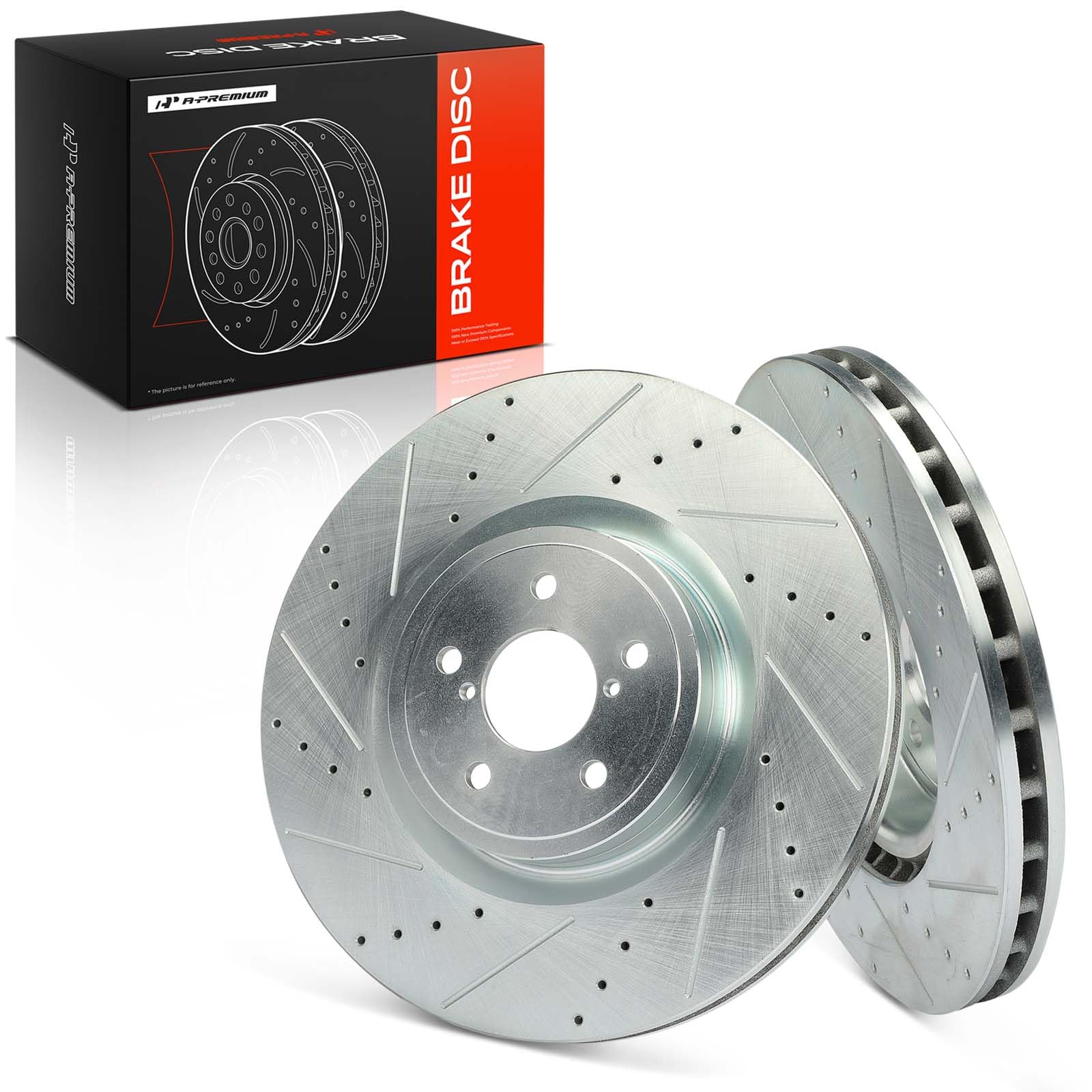 Amazon.com: A-Premium 12.83 inch (326mm) Front Drilled and Slotted