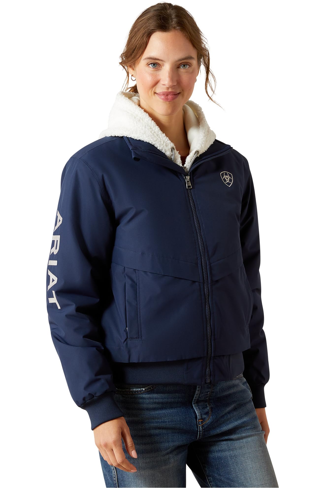 Women's Stable 2.0 Insulated Jacket Long Sleeve in Navy, Size Small, by Ariat