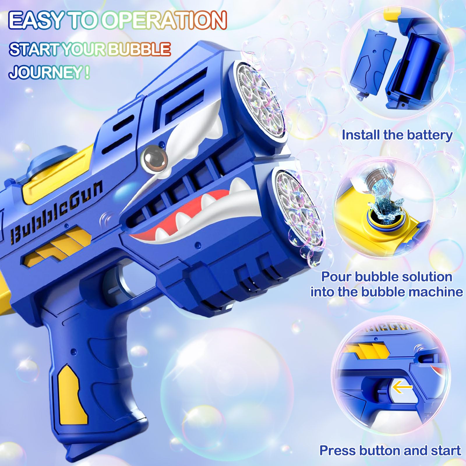 Pack De 10 Pistolas De Pompas De Jabón Con LED – Automáticas, Con Pilas Y Solución Incluidas, Ideales Para Cumpleaños, Bodas Y Eventos Al Aire Libre