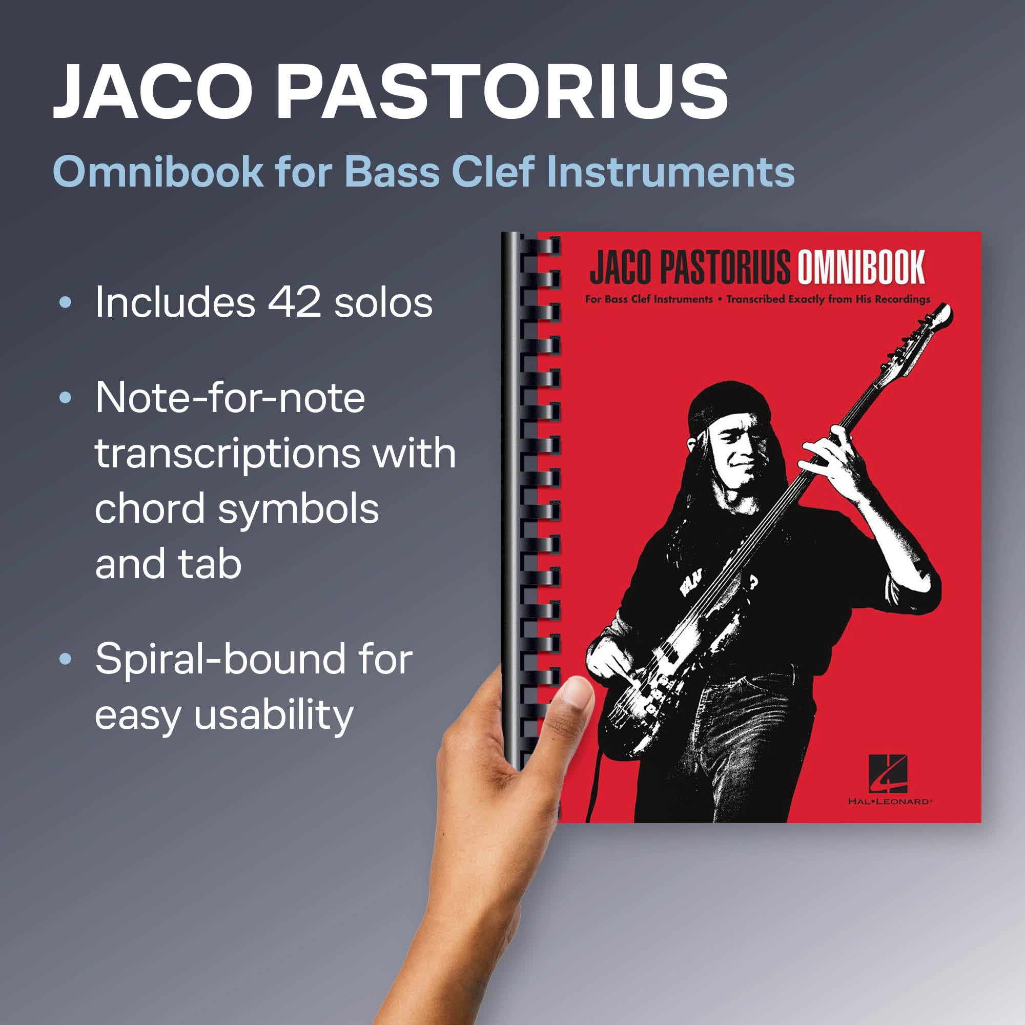 Jaco Pastorius Omnibook for Bass Clef Instruments Transcribed Exactly from His Recordings