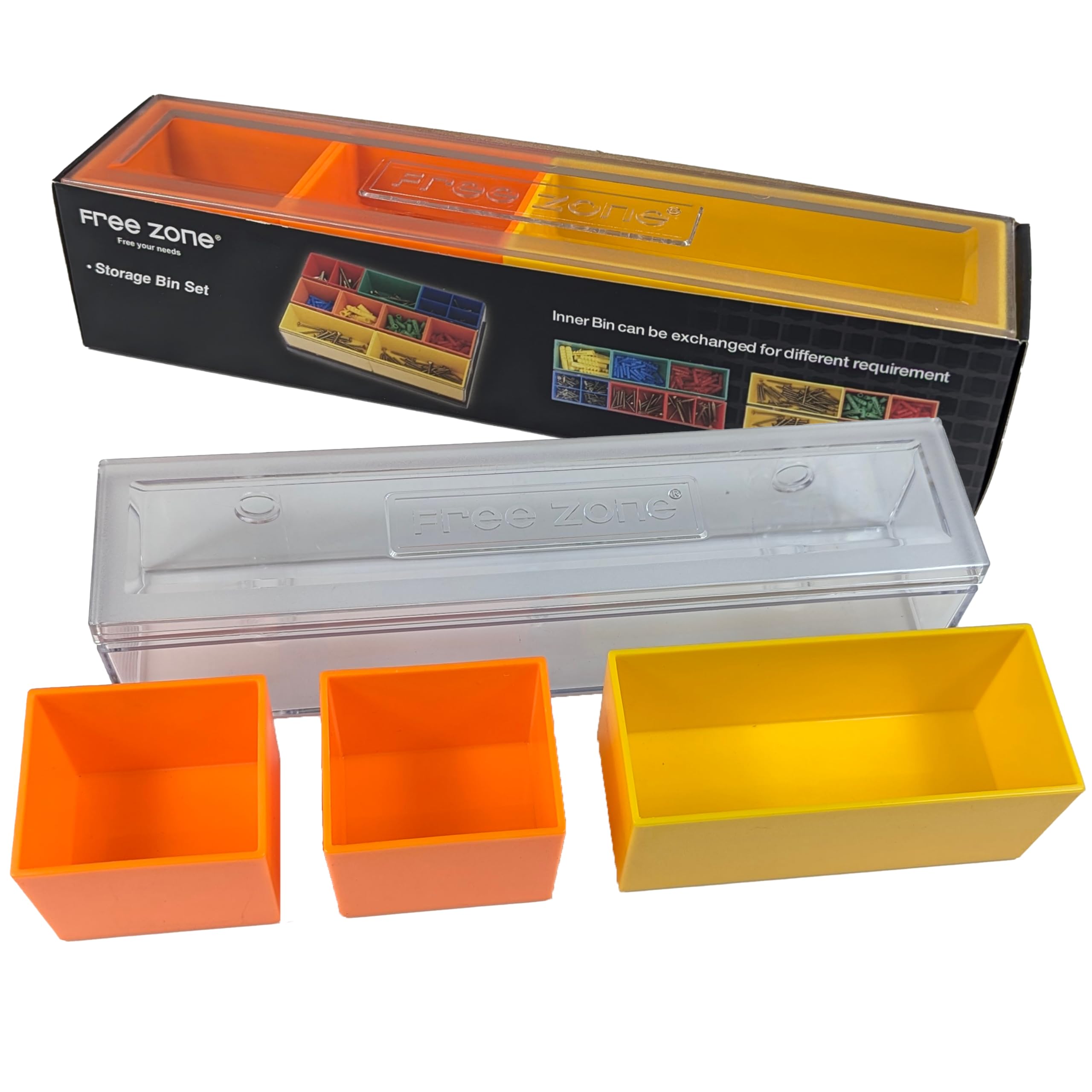 Bacs de rangement Free Zone pour garage : organiseurs d'outils modulables à vis et embouts