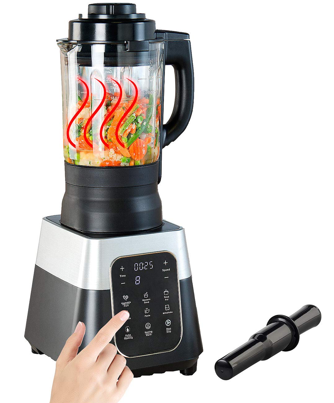 Profesjonalny blender kielichowy z funkcją podgrzewania, dotykowy, 1,75 l, 1500 W