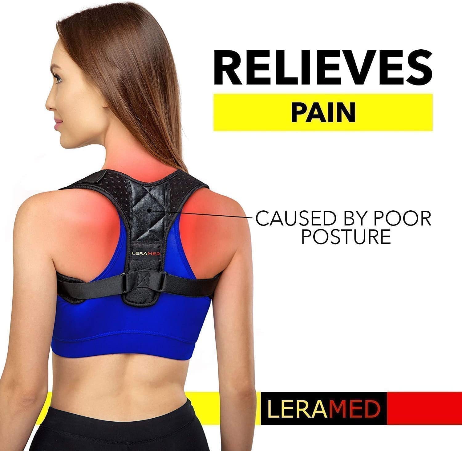 Posture Corrector for Men and Women - Adjustable Upper Back Brace for Clavicle Support and Providing Pain Relief from Neck,Back and Shoulder