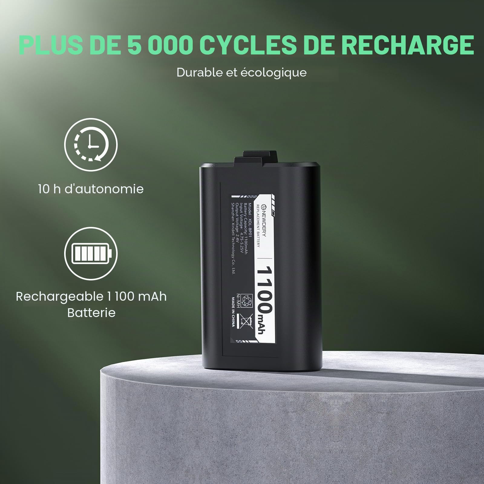NEWDERY Station de Charge Solo pour manettes sans Fil Xbox, Station de Charge Rapide, Support de Charge Simple pour Manette Xbox One/Series X|S