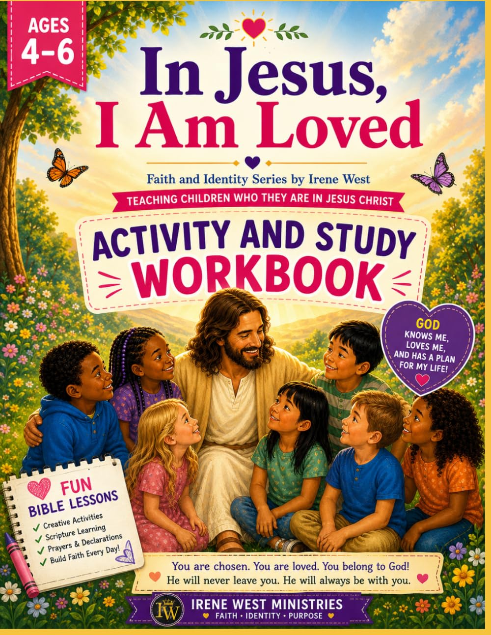 IN JESUS I AM LOVED ACTIVITY AND STUDY WORKBOOK.: 4 -6years