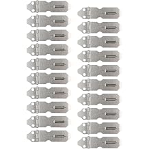 Sscon 20 Pcs 304 Stainless Steel Padlock Hasp 2 Inch Safety Packlock Clasp Hasp Lock Latch Latch, Padlock Staple for Window Gates Cabinets and Closets