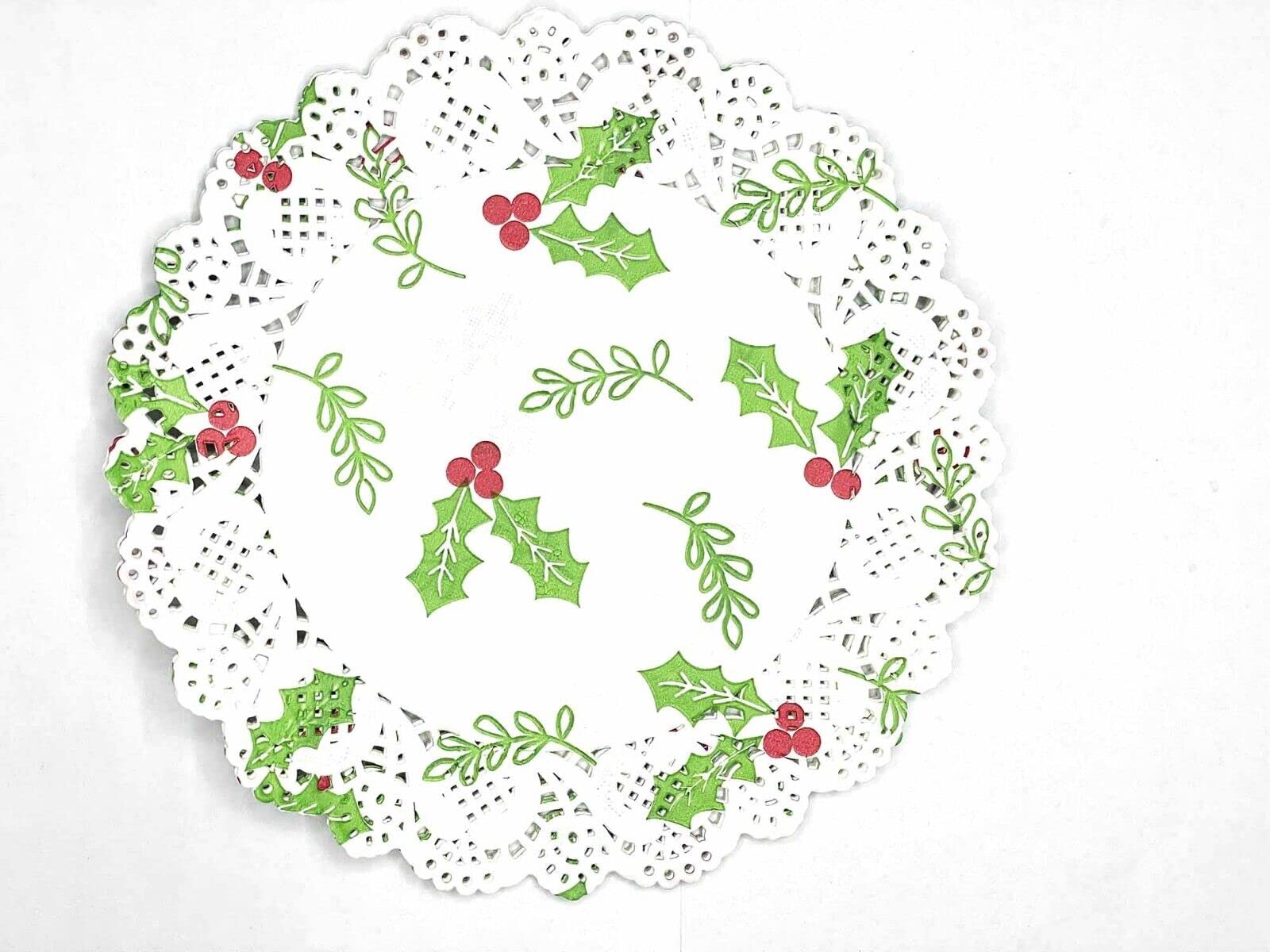 Confezione di centrini rotondi in pizzo di carta bianca, per torte e dolci, 4 misure, bianco, 36cm - Pack of 12