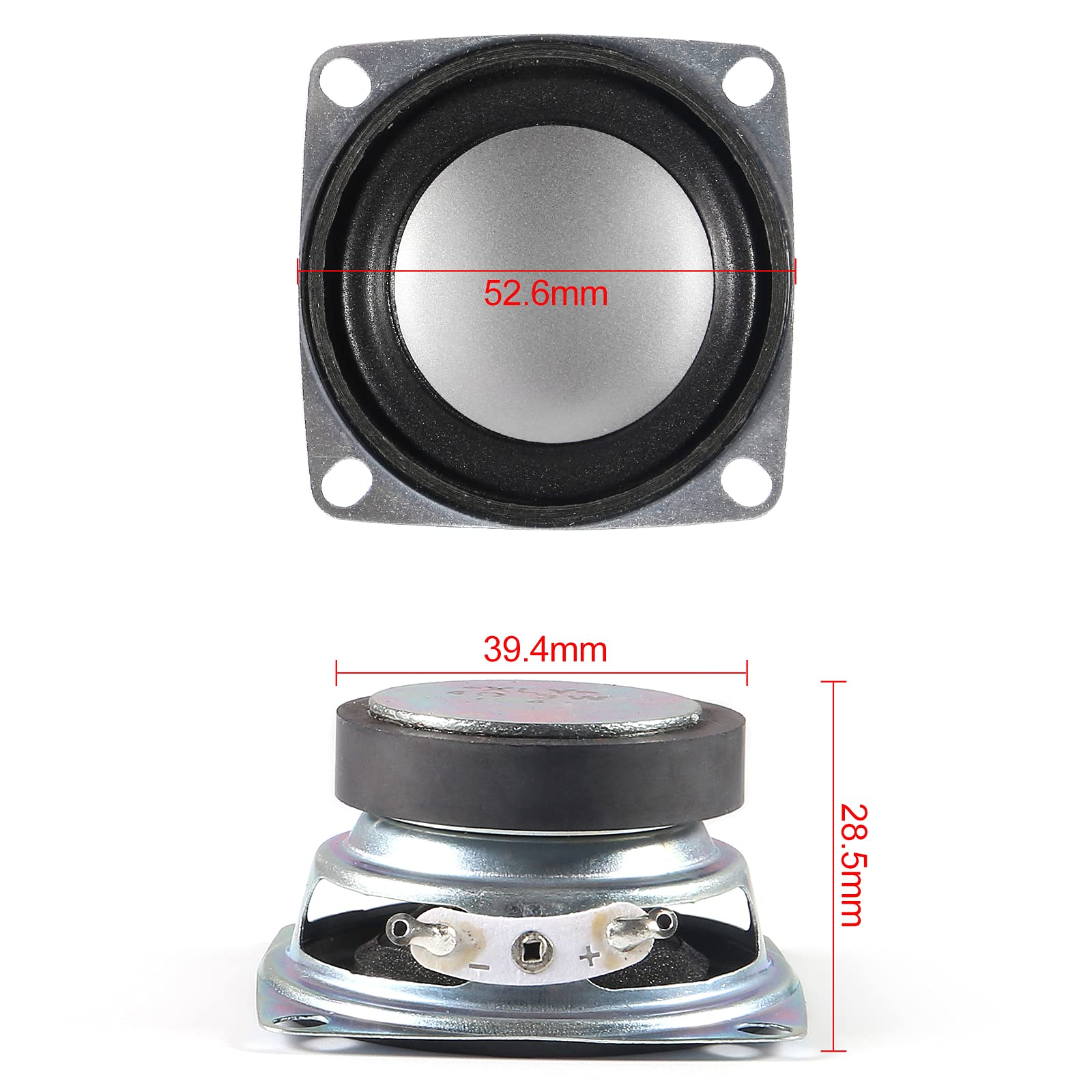2 Pezzi Altoparlante Audio Woofer Stereo 1,5" Pollici 4Ohm 4 3W
